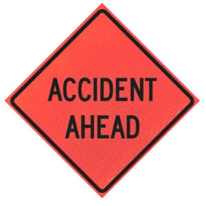 Accident Ahead 36" Marathon™ Sign