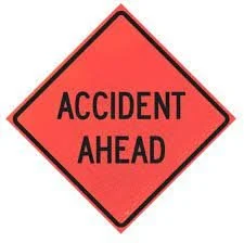 Accident Ahead 48" Marathon™ Roll-up Sign