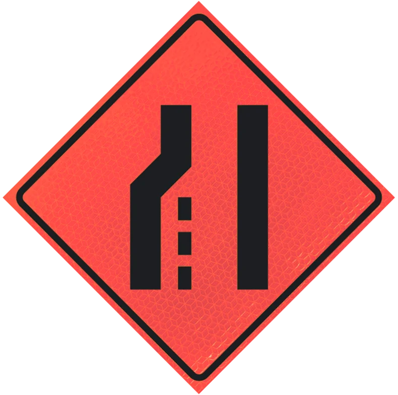 Left Lane Reduction (symbol) 36