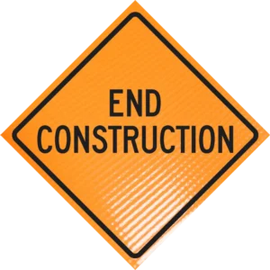 End construction 48" non-reflective roll-up