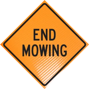 End mowing 48" non-reflective roll-up