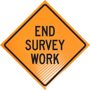 End Survey Work 36" Non-reflective Roll-up