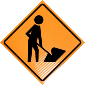 Worker (symbol) (w21-1) 36" Non-reflective Roll-up