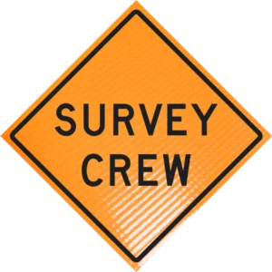 Survey Crew (w21-6)36" Non-reflective Roll-up Sign