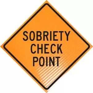Roll-Up Sign Sobriety Check Point 36" Non-reflective