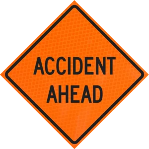 Accident Ahead 48" Diamond Grade™ Roll-up Sign