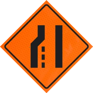 Left LaneReduction (symbol) 48" Diamond Grade™ Roll-up