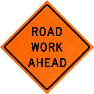 Road Work Ahead (w20-1) 48" Diamond Grade™ Roll-up