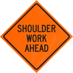 Shoulder Work Ahead 48" Diamond Grade™ Roll-up