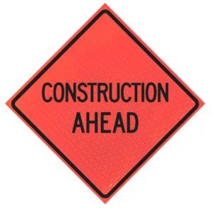 Construction Ahead 48"marathon™ Roll-up
