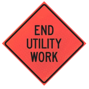 End Utility Work 48" Marathon™ Roll-up Sign