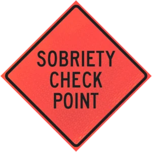 Sobriety Check Point 48" Marathon™ Roll-up Sign