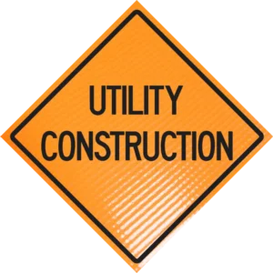 Utility constructio 48" non-reflective roll-up sign