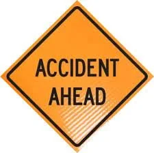 Accident Ahead 36" Non-reflective Roll-up Sign